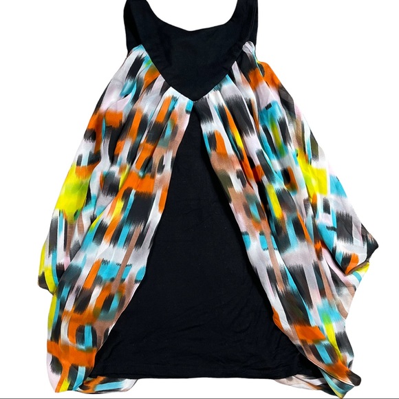 New Directions📌petite size small colorful sleeveless top beadwork around collar - Picture 11 of 12